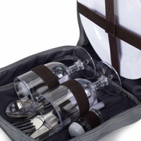 The Willow Basket 5 Bottle Beach Wicker Picnic Basket Hamper