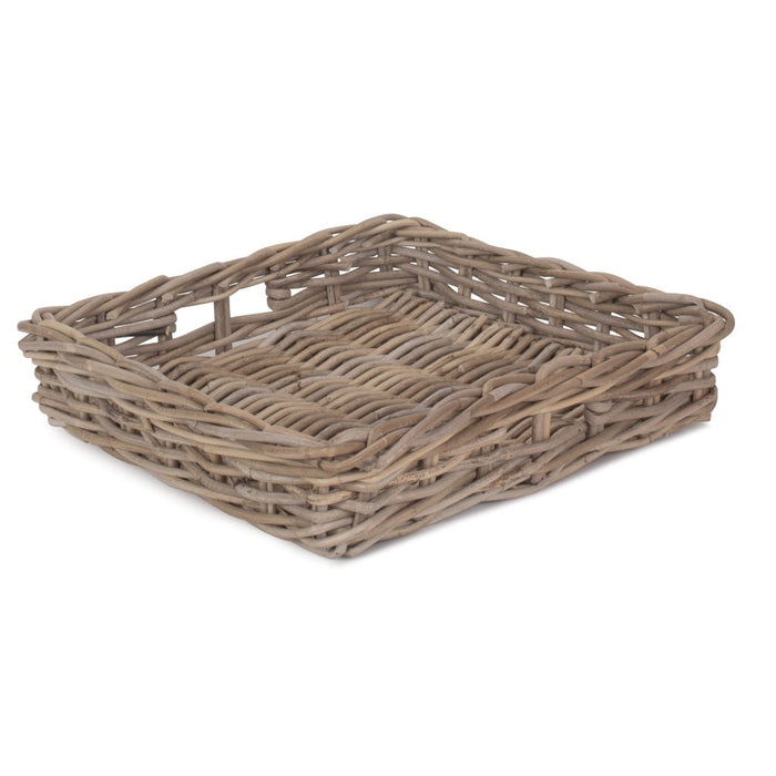 The Willow Basket Square Rattan Serving Basket