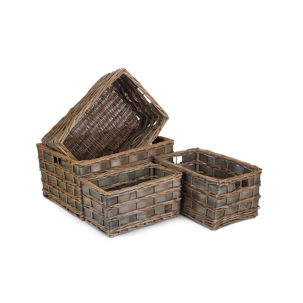 The Willow Basket Unlined Grey Scandi Storage Basket