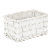 The Willow Basket Unlined White Scandi Storage Basket