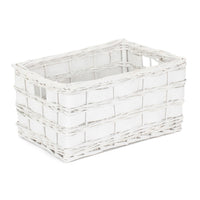 The Willow Basket Unlined White Scandi Storage Basket