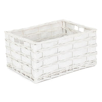 The Willow Basket Unlined White Scandi Storage Basket