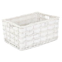 The Willow Basket Unlined White Scandi Storage Basket