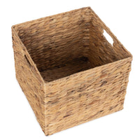The Willow Basket Water Hyacinth Square Storage Basket