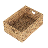 The Willow Basket Shallow Water Hyacinth Storage Basket